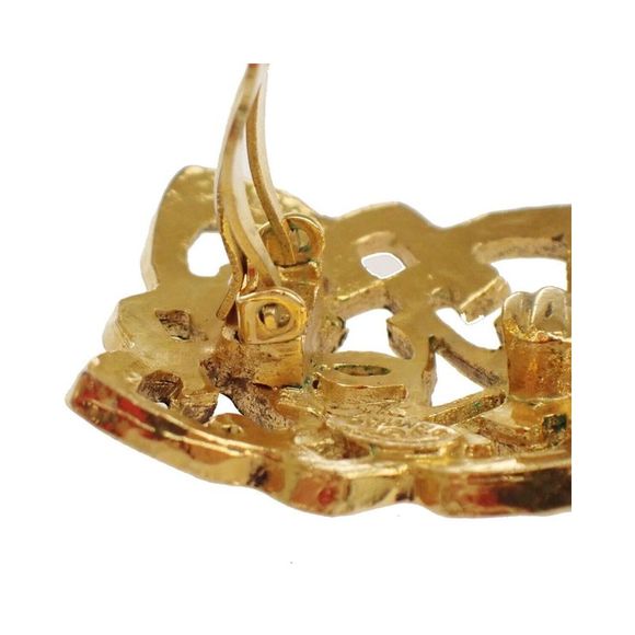 Pre Loved Chanel Gold Square Cutout Earrings Women - Picture 7 of 8